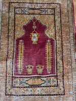 Handgeknüpfter Hereke Teppich Seide auf Seide 80 x 50 cm