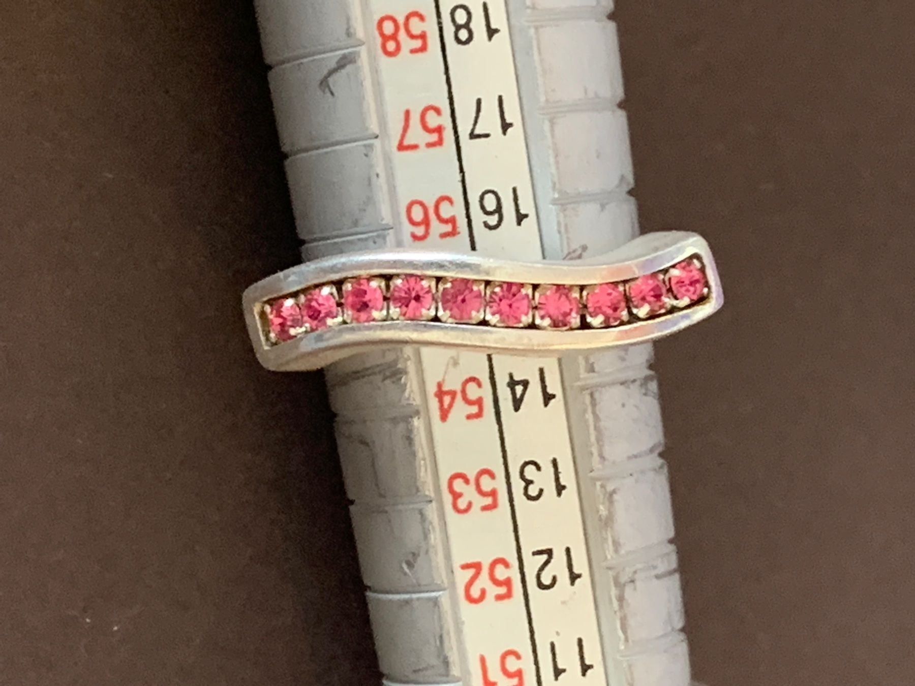 Ringe: Silberring rosarote steinreihe 53/55/57 – Neu (gemäss Beschreibung) aus Dittingen von Bellevista 6