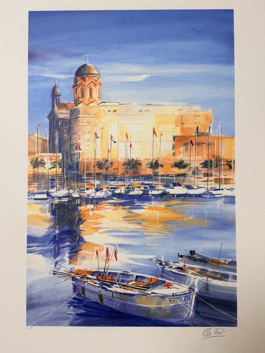 Grafica & Litografie: Ella Fort - St. Raphael - Lithographie – Usato da Solothurn venduto da NUVICO 5