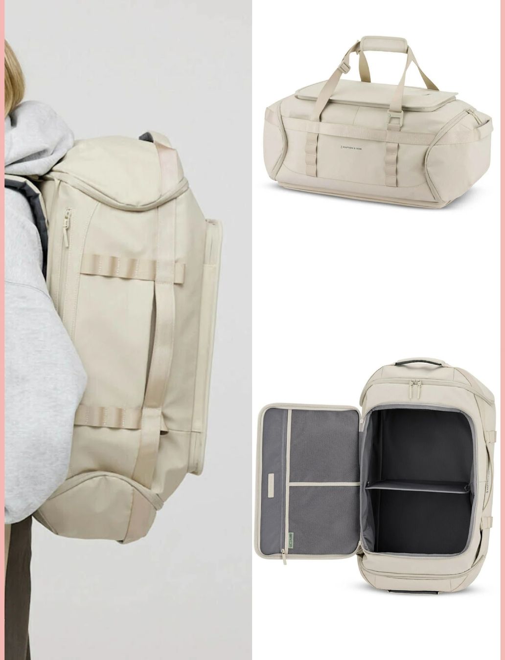 Kapten & Son Zaini: Kapten & Son Lisbon Duffel Backpack – Nuovo (secondo la descrizione) da Ringgenberg BE venduto da tim_jwr2 1
