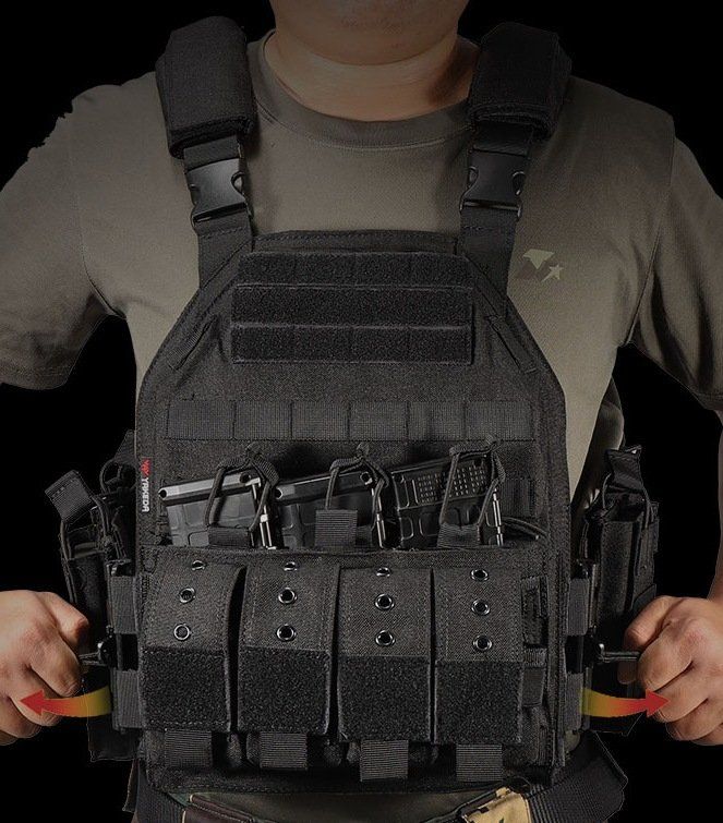 Uniformi: Molle Carrier Weste / Plattenträger in Schwarz – Nuovo (secondo la descrizione) da Seengen venduto da die_Katze