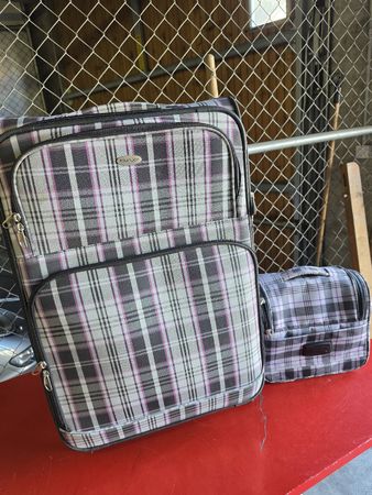 Reisekoffer Set Primaxy kariert mit Kulturtasche