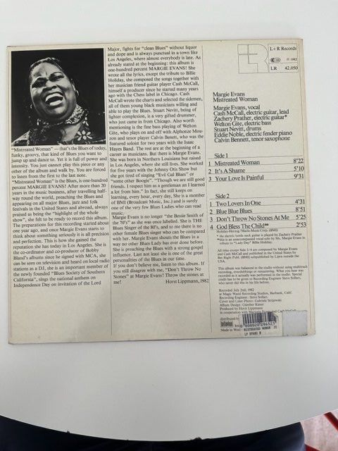 Dischi in vinile: MARGIE EVANS MISTREATED WOMANN 1982 BELLAPHON – Usato da Davesco-Soragno venduto da cap_67b9 1