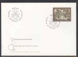 2002, FDC, Sondermarke Wertzeichendruckerei der Post