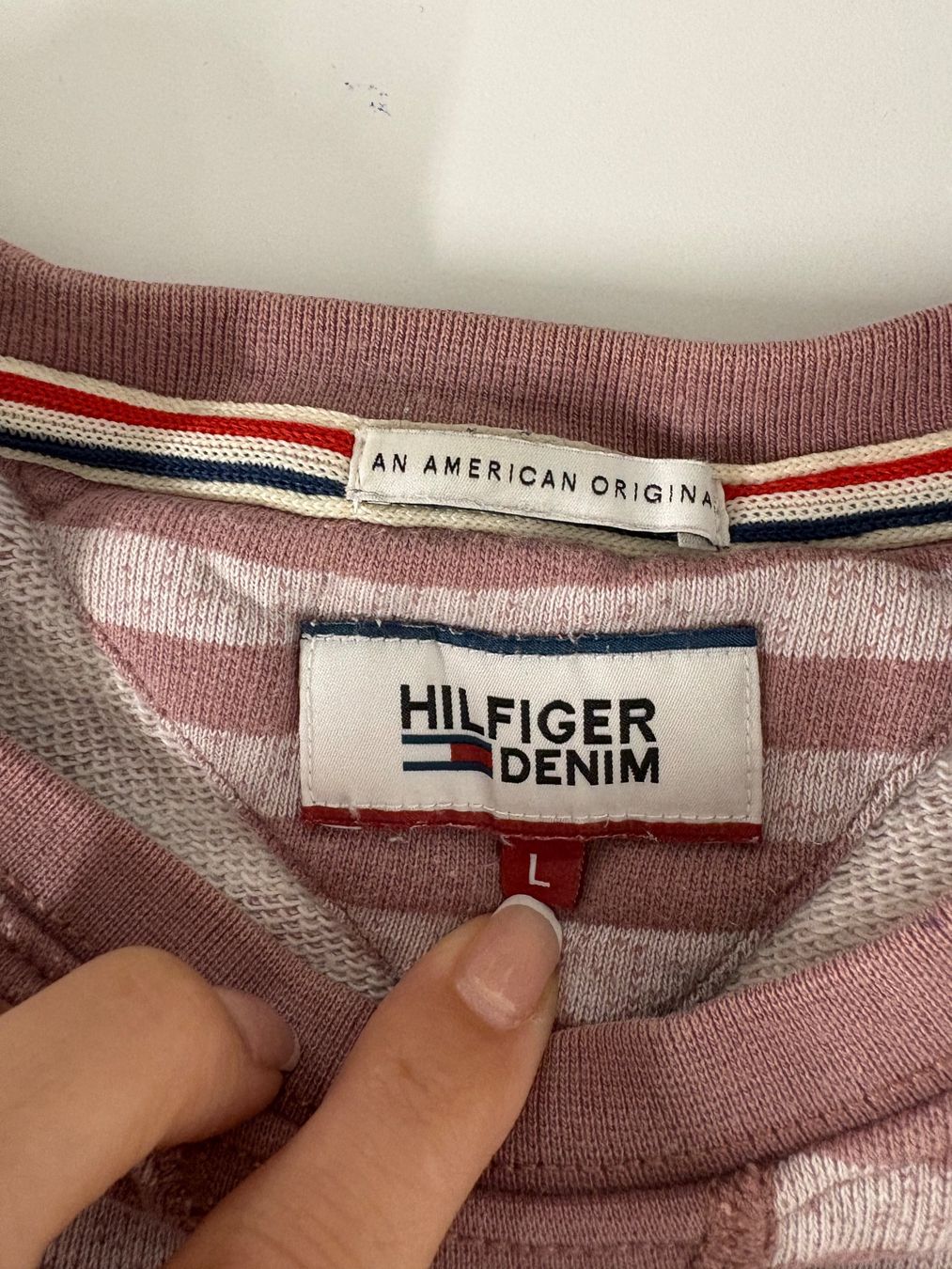Tommy Hilfiger Maglioni & Felpe: Tommy Hilfiger gestreifter Pullover altrosa Gr. L rosa beige – Nuovo (secondo la descrizione) da Regensdorf venduto da secondchancefashion 3