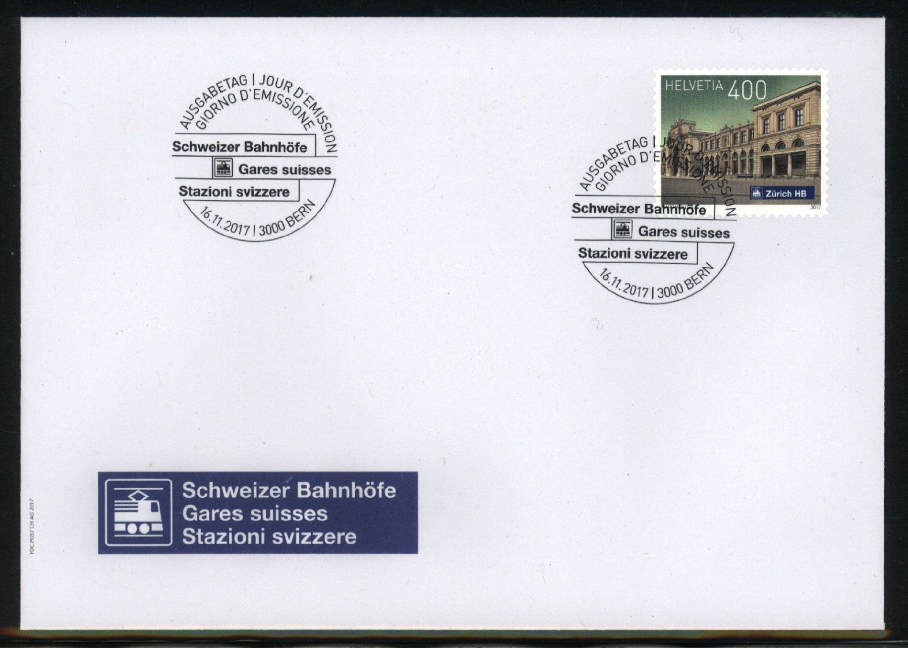 Tutti i francobolli: 2017, FDC, Dauermarke Schweizer Bahnhöfe (Nr. 1660) – Usato da Willisau venduto da Vollstempel