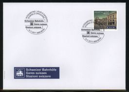 2017, FDC, Dauermarke Schweizer Bahnhöfe (Nr. 1660)