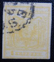 Österreich Kat. 1y dickes Papier gest. 1850 Kat. 150 Euro