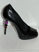 La Silla Designer Black Heels, Size 37.5, Party Ready!