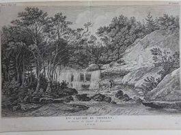 Gravure au-dessous du Signal de Lausanne / Cascade du Torren
