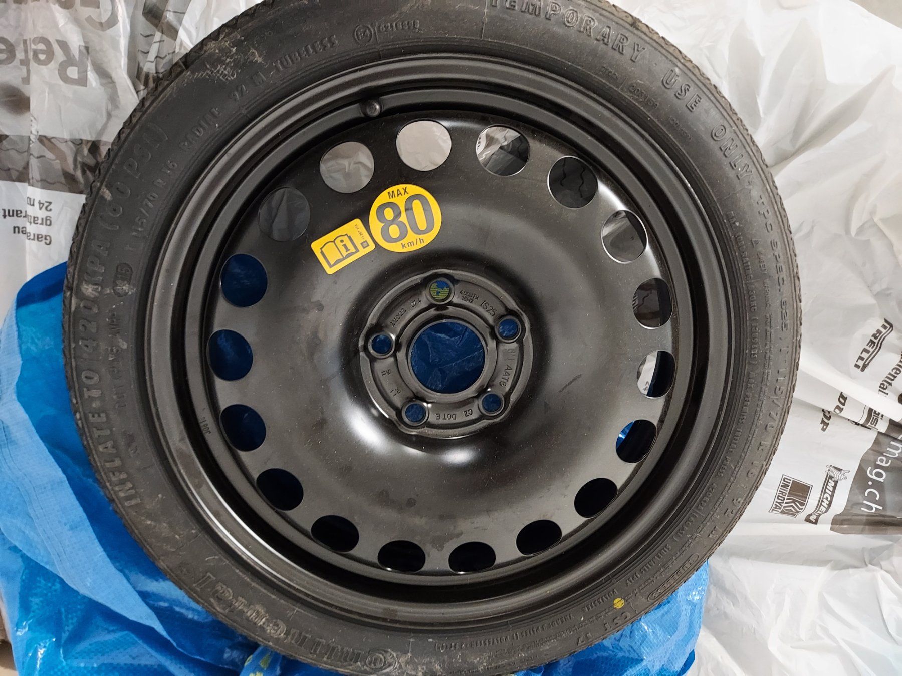 Continental Pneumatici & Ruote complete: Ersatzrad, Reserverad 16" 6.5x16 ET41 – Nuovo (secondo la descrizione) da Wohlen AG venduto da Ruben__5 1