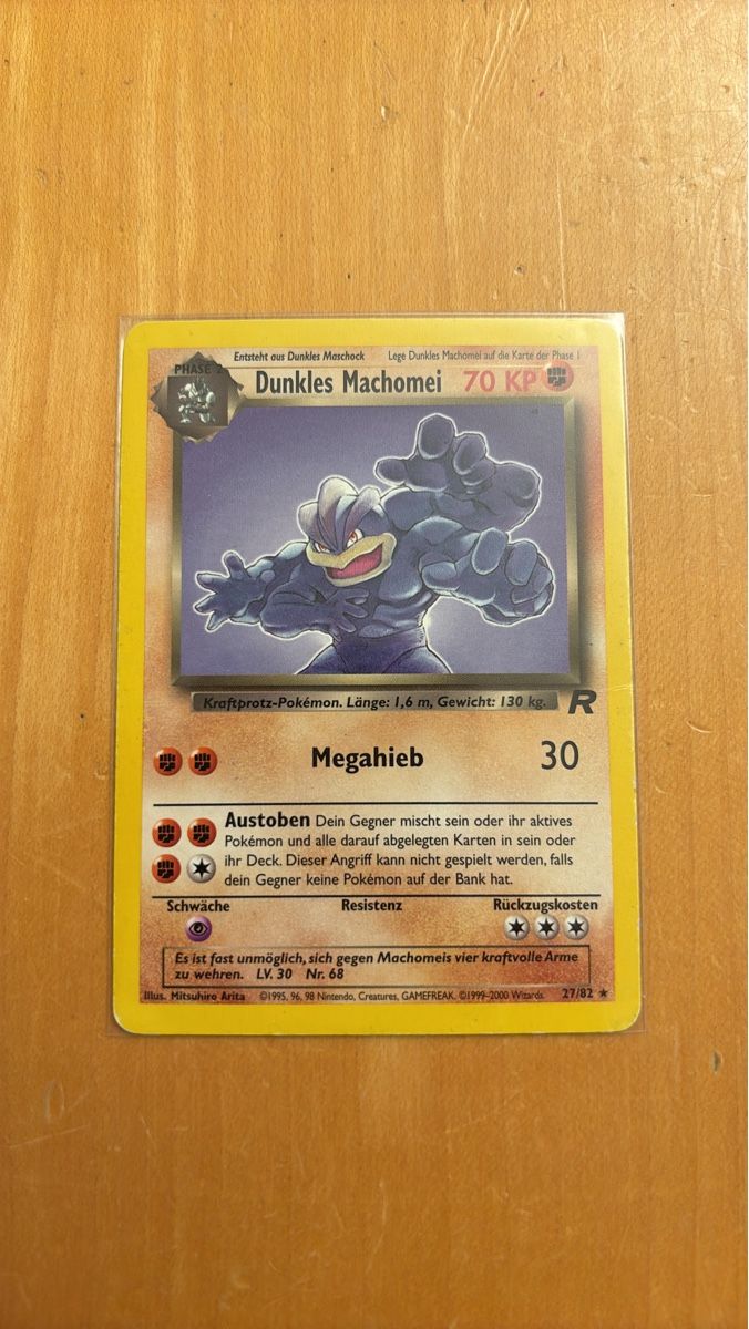 Pokémon Sammelbilder & Trading cards: Pokémon Karte Dunkles Machomei 27/82 – Gebraucht aus Dättwil AG von indeed22