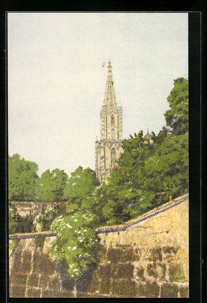 Cartoline postali: AK Bern, Der Turm des Münsters – Usato da Berlin venduto da bartko-reher