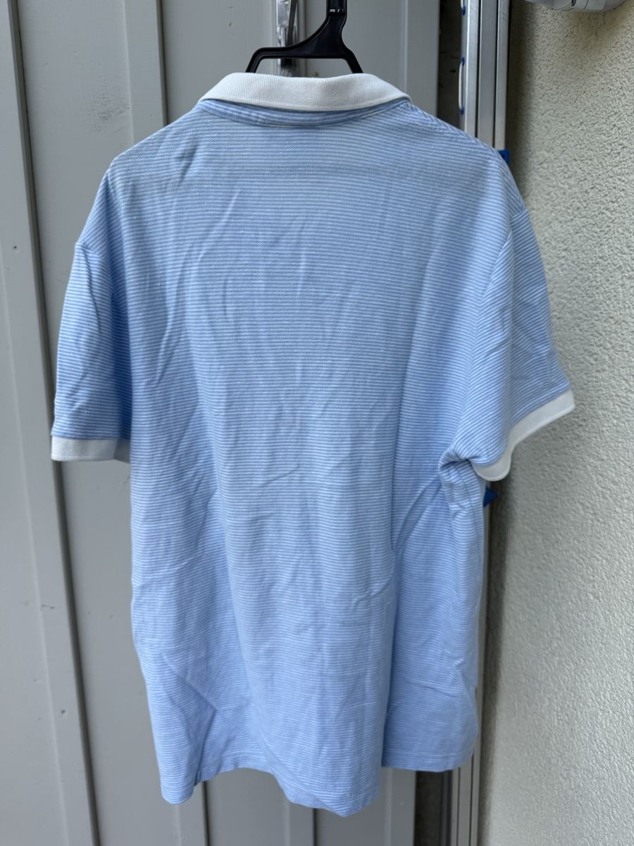 Lacoste Magliette Polo: Lacoste Poloshirt gestreift hellblau Grösse 4 / M – Usato da Schattdorf venduto da lestage 3