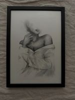 Bild Fraufigur Aquarell mit IKEA Rahmen