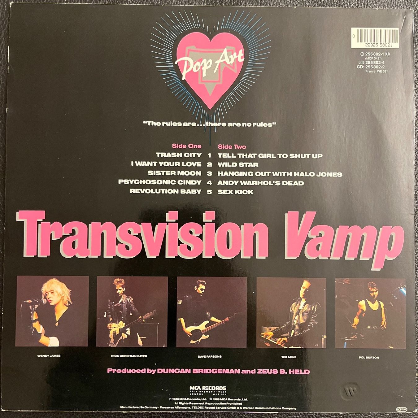 Dischi in vinile: Transvision Vamp - Pop Art - Vinyl LP – Usato da Lenzburg venduto da sch_lml8 1