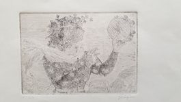 Radierung von Karl Otto Hügin (1887-1963).