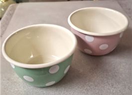 2er Set Müesli- / Salat-Schalen, Emaille, neu