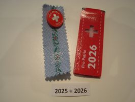 Abzeichen 1. August 2025+2026 unzirkuliert