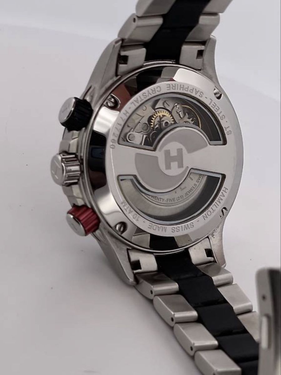 Hamilton Orologi: Hamilton Khaki Tachymeter Chronograph 2011 - H717260 – Usato da Wettingen venduto da eleganceshop 2