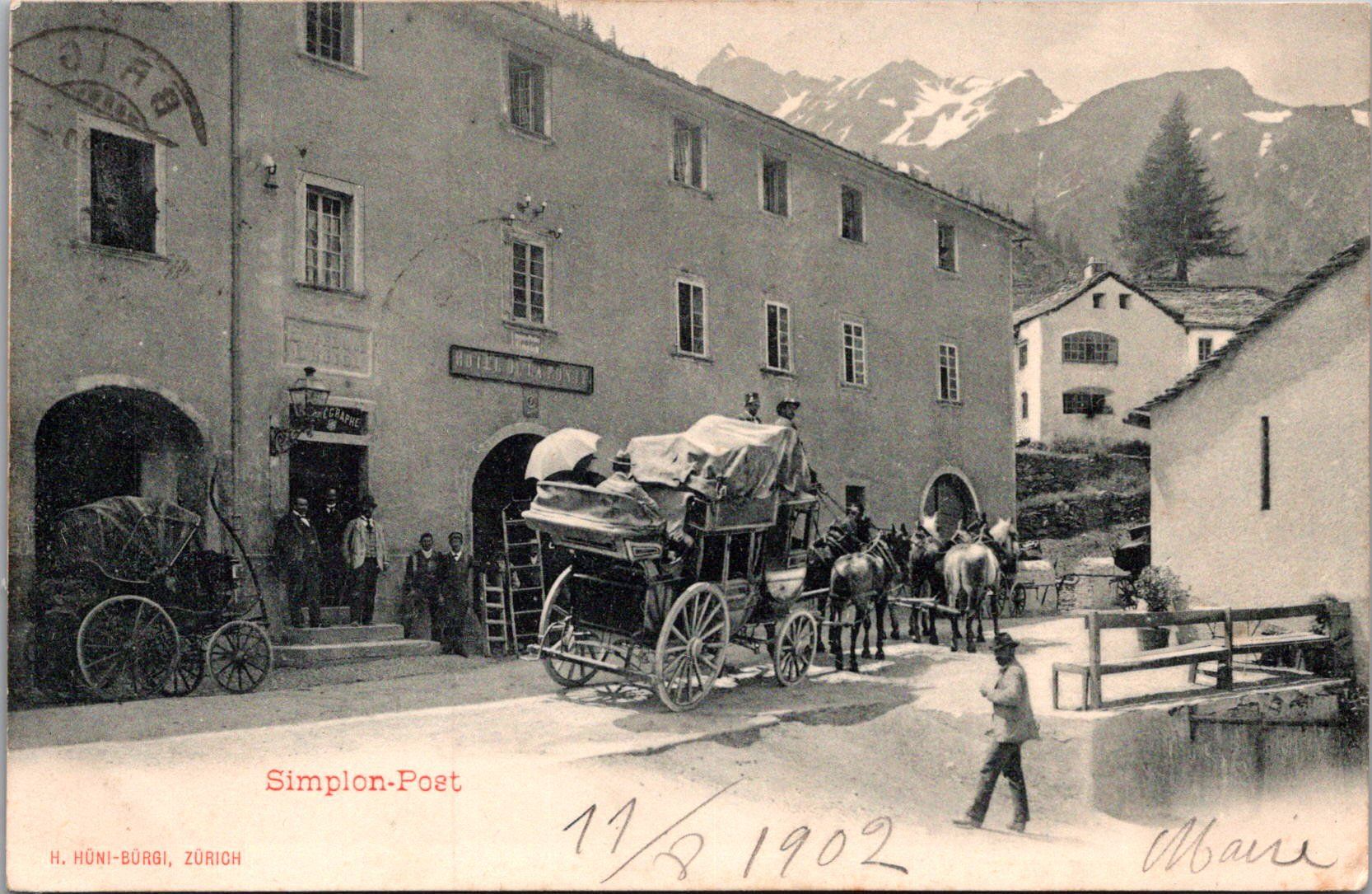 Cartes postales: AK, Simplon, Postkutsche, Kt Uri – D'occasion à Solothurn par insolothurn
