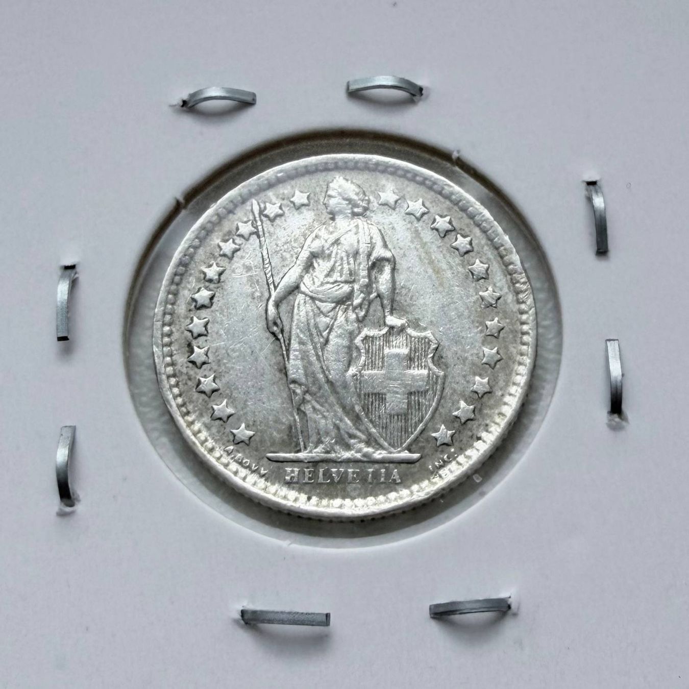 Alle Münzen: 1/2 Franken 1958 B Schweiz Silber 835 – Gebraucht aus Sissach von Valeriika
