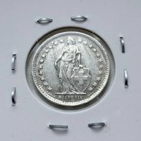 1/2 Franken 1958 B Schweiz Silber 835