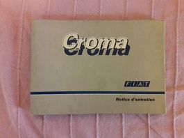Notice d ' entretien pour FIAT Croma .