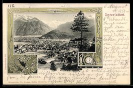 Litho Interlaken, Teilansicht, Schuh, We
