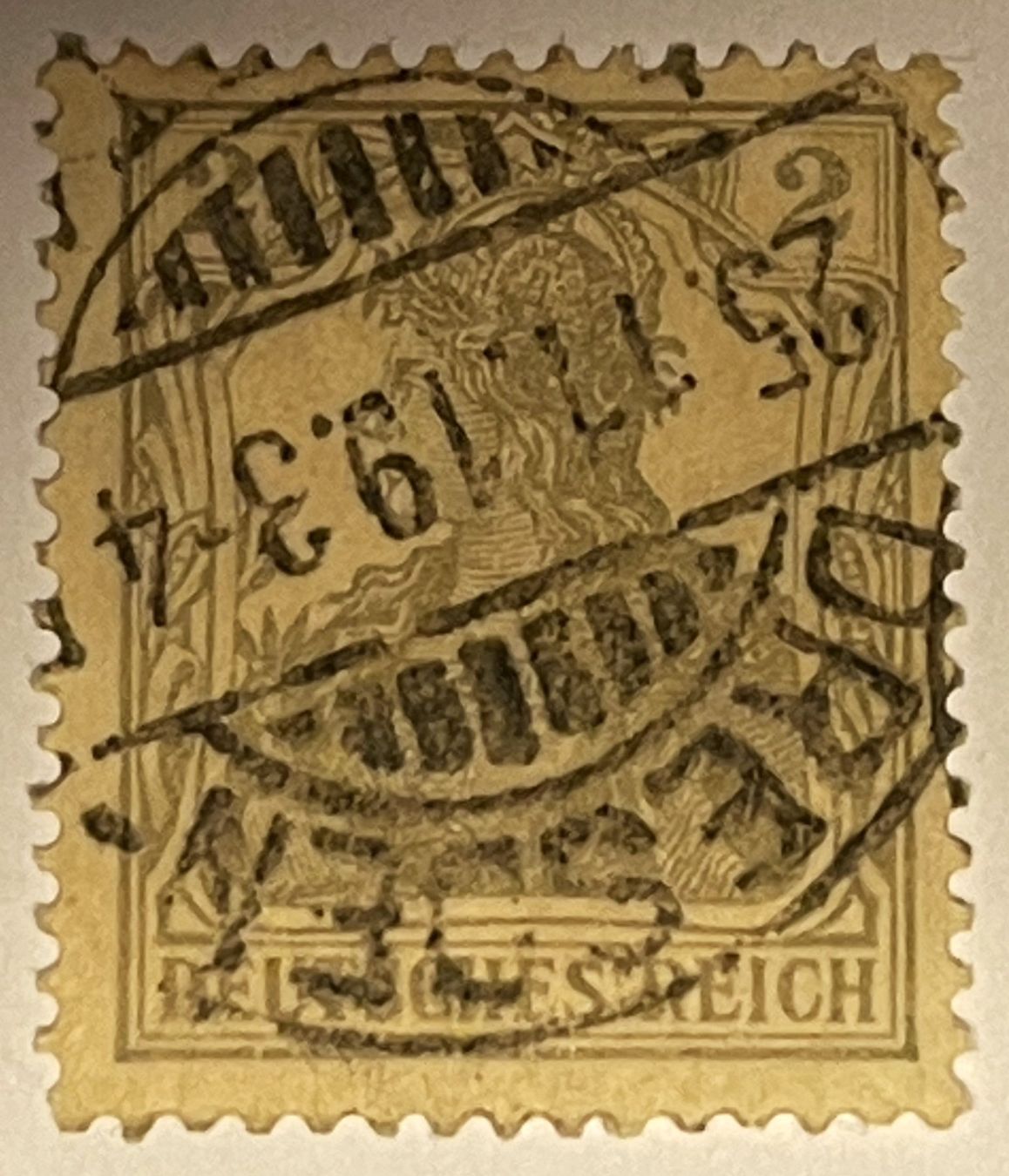 Alle Briefmarken: Deutsches Reich 2 Pfennig – Gebraucht aus Oftringen von Vucki 1