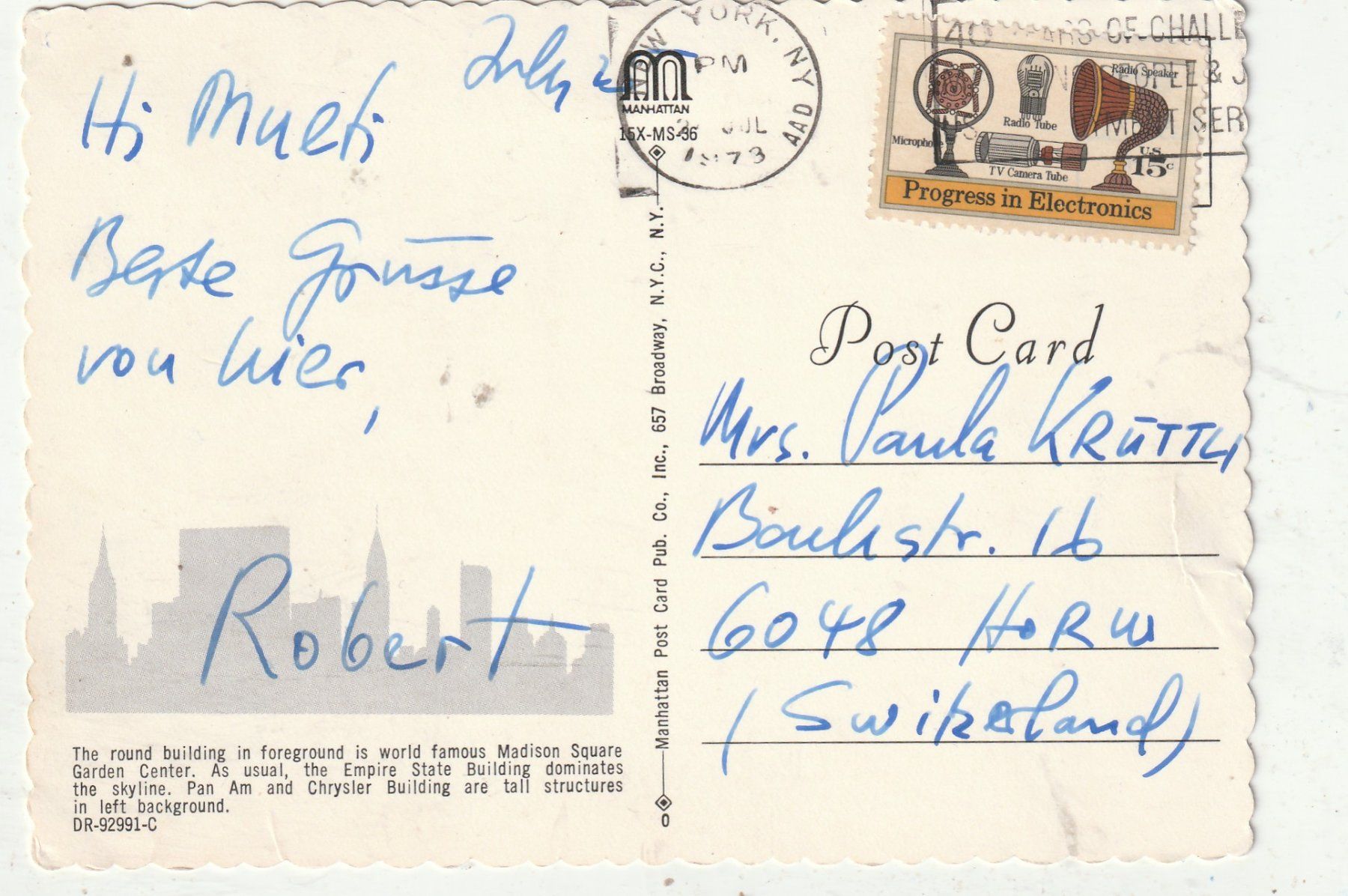 Cartes postales: New York – D'occasion à Lumbrein par made02 1