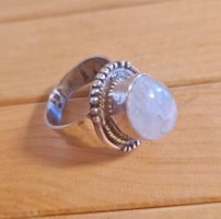 Traumhafter Mondstein Ring, 925er Silber, Vintage Stil