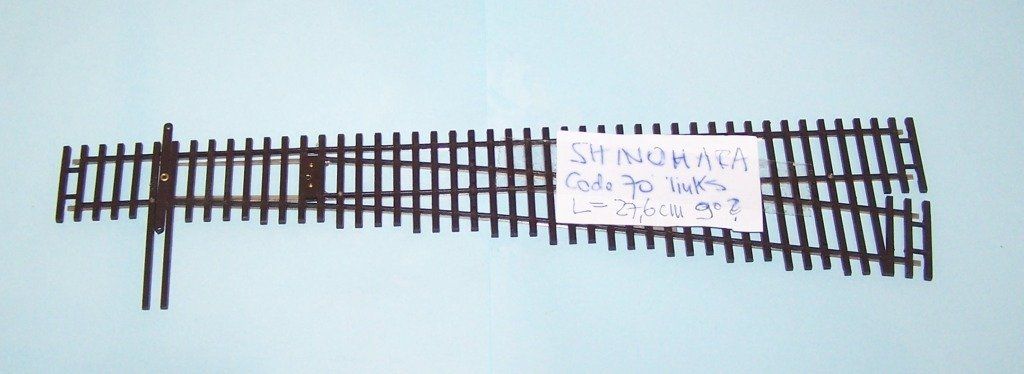Modellini di ferrovie: Shinohara H0 Linksweiche Länge 27,6 cm, 9°, Profil Code 70 – Nuovo (secondo la descrizione) da Brüttisellen venduto da Rentner44zh 1