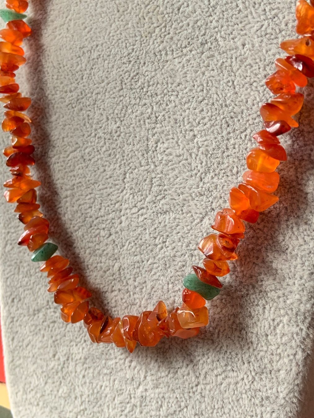 Catenine: Rotte Kette + Aventurin (62cm) – Usato da Laufen venduto da belleskulptur 1