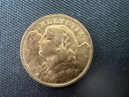 Gold Vreneli 20.- / 1947