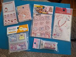 Sanrio Hello Kitty set Medicine case, post it,tape,pick/new