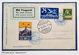 Flugtag Grenchen 13.4.1924 Offiz. Karte d. mit Vign. h