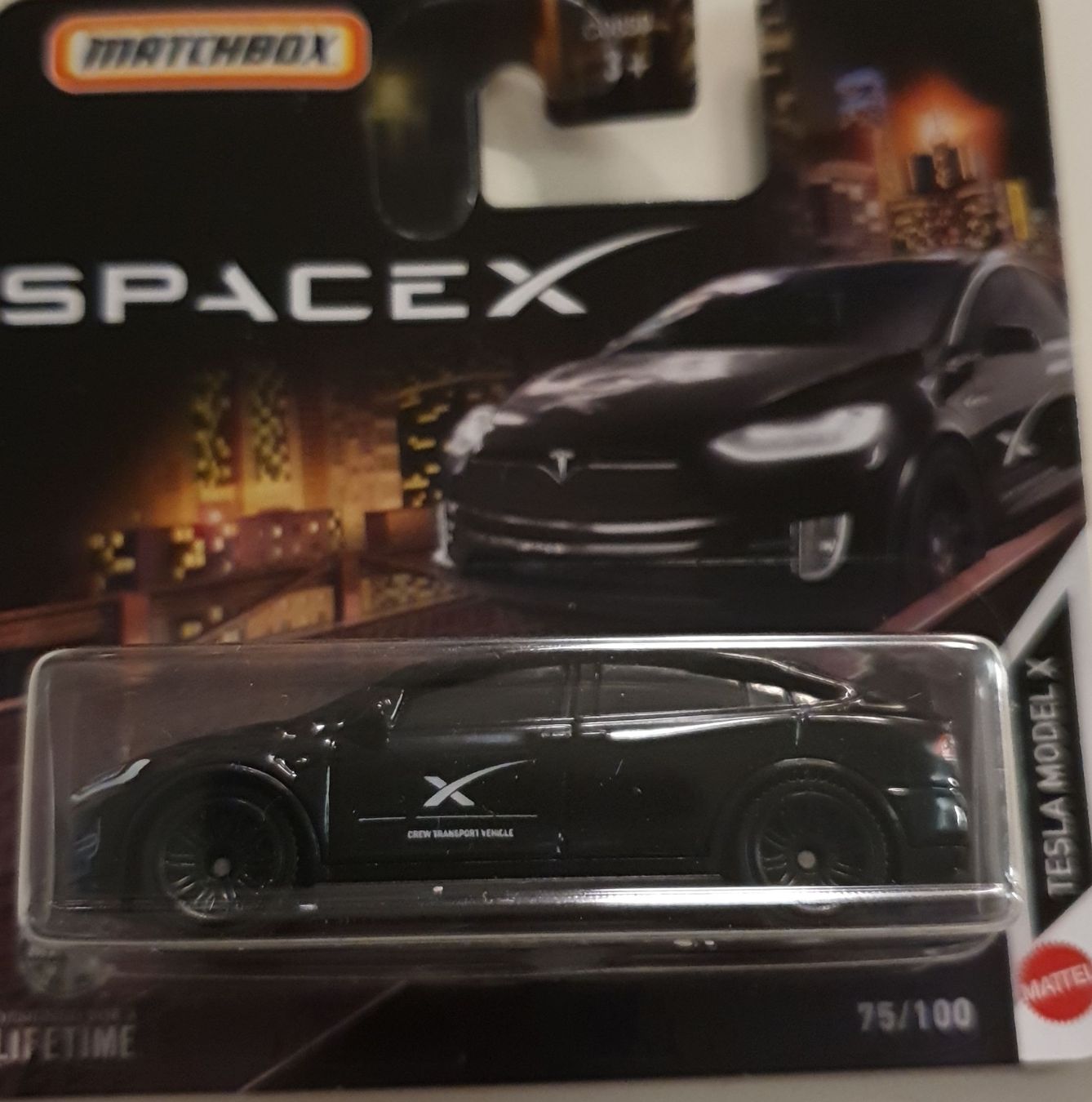 Matchbox Modellini d'auto: Matchbox Tesla Model X SpaceX 75/100 neu – Nuovo e nell'imballaggio originale da Dietikon venduto da RevoPlay 1