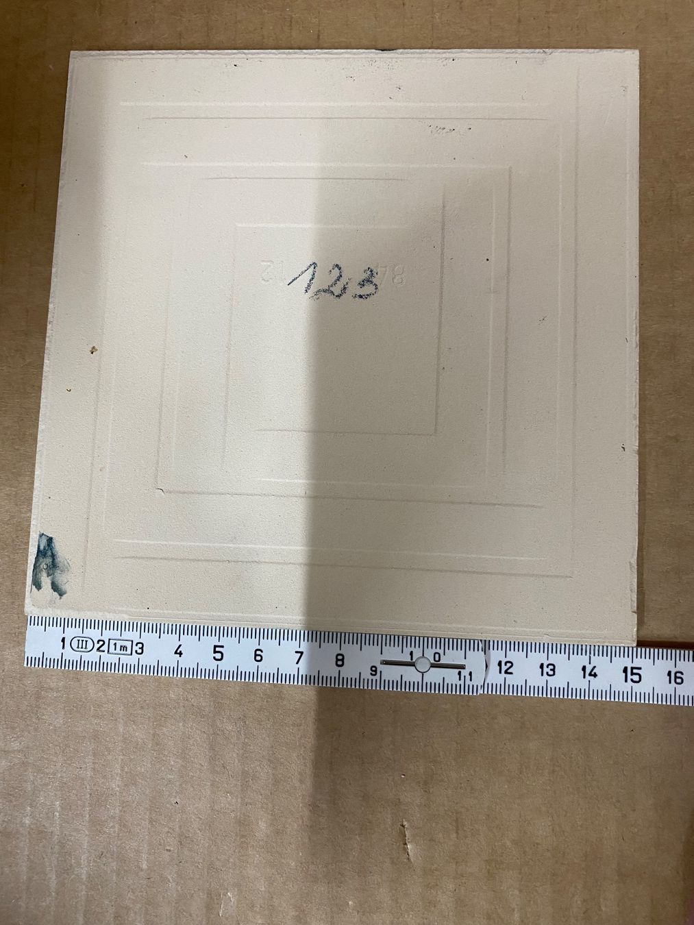 Servierplatten: Plättli bemalt 15cm x 15cm – Gebraucht aus Eschlikon TG von 1.- 2