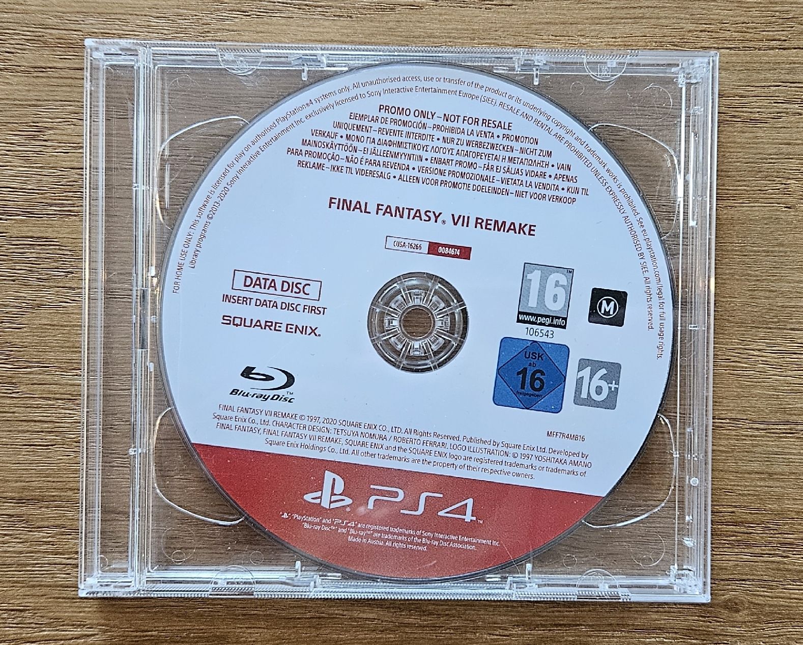 Sony Giochi: Final Fantasy 7 Remake - PS4 - Version PROMO - Rare – Usato da Delémont venduto da Max-VideoGames