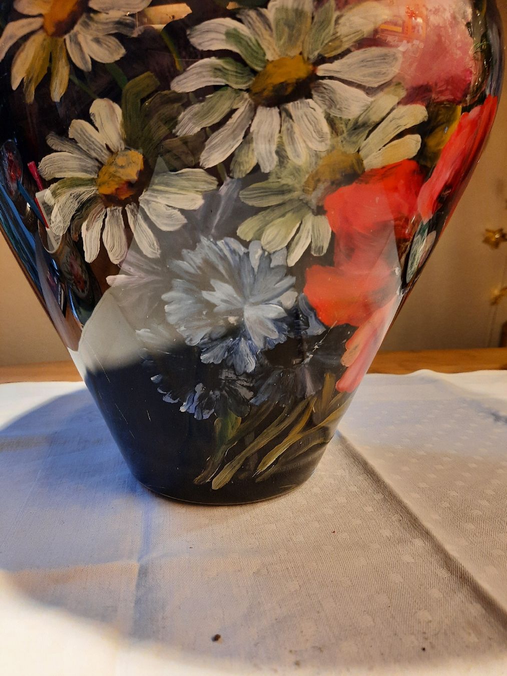 Vasi & Recipienti: Fantastische grosse Vase mit Hinterglasmalerei – Usato da Busswil BE venduto da balu37 8