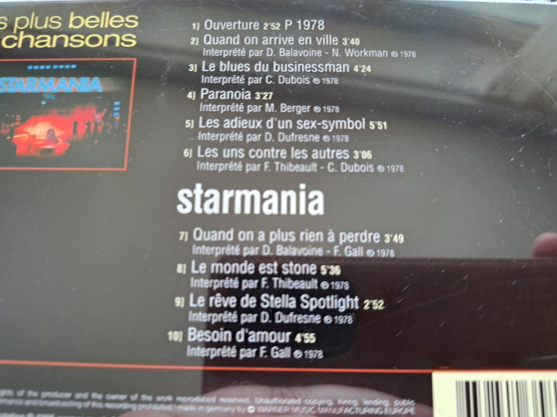 CDs: Cd Les plus belles chansons de Starmania – D'occasion à Pully par bro_n52j 2
