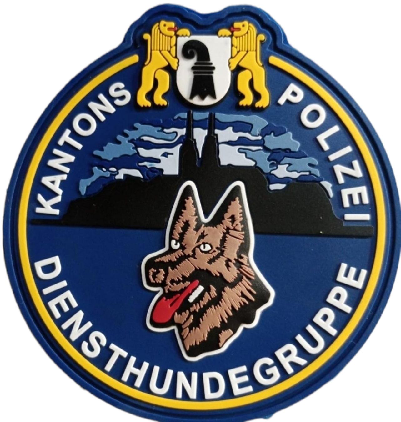 Swiss Placchette & Badge: Kantons Polizei Diensthundegruppe Patch mit Klett. – Nuovo e nell'imballaggio originale da Emmenbrücke venduto da F.ingl-1947