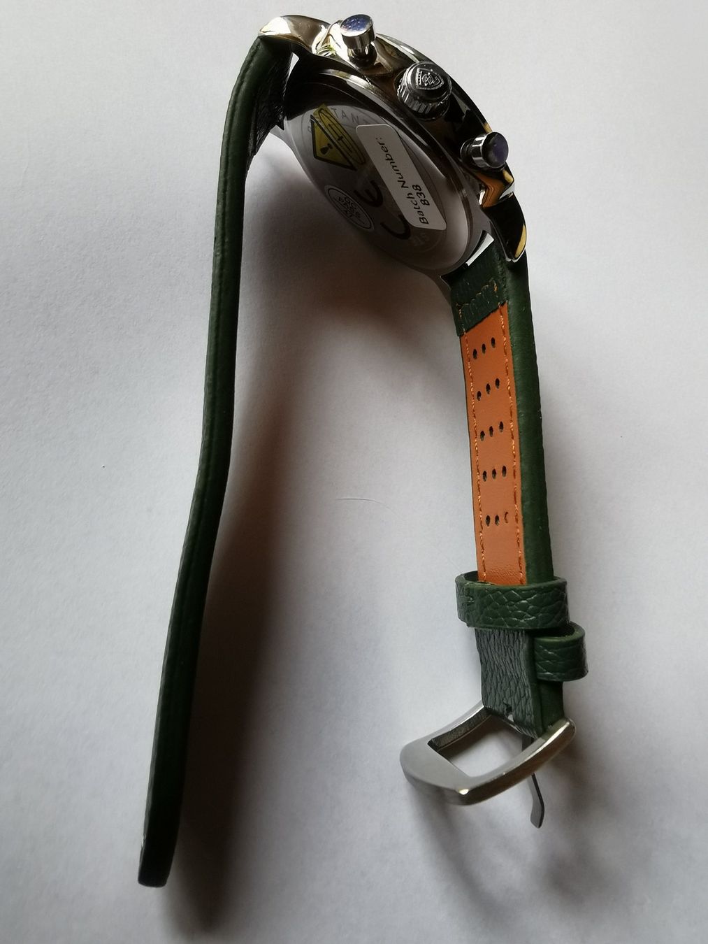 Orologi: Edle Herrenuhr mit PU Lederarmband – Nuovo e nell'imballaggio originale da Filzbach venduto da Sabenasi 4