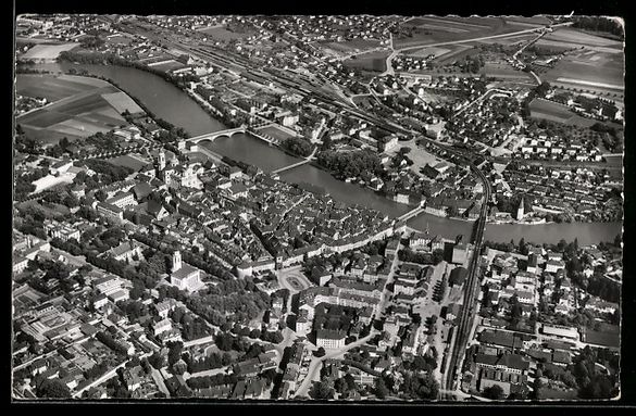 Cartoline postali: Solothurn, Ortsansicht mit Fluss, Brück – Usato da Berlin venduto da bartko-reher