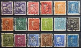 Schweden ex. Kat. 177-206 gest. 1921