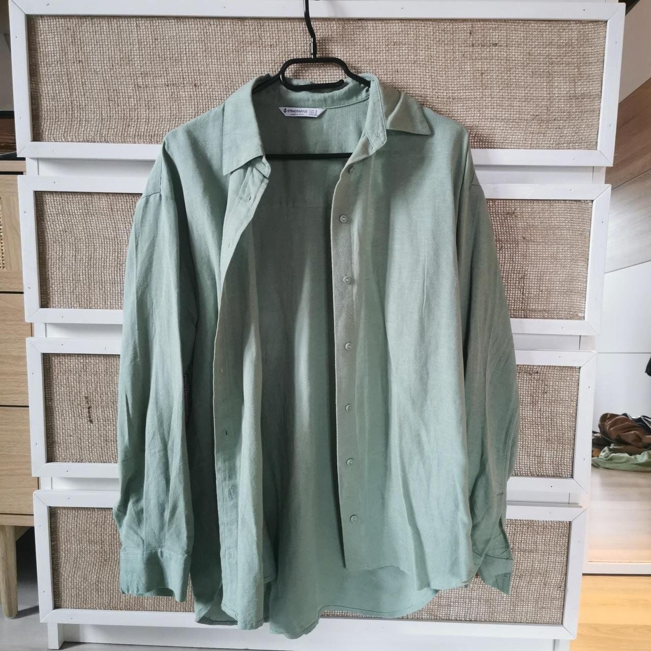 Stradivarius Camicette: Stradivarius Leinen Hemd Bluse Mint Grün – Nuovo (secondo la descrizione) da Ringgenberg BE venduto da Vinyl.Love 1