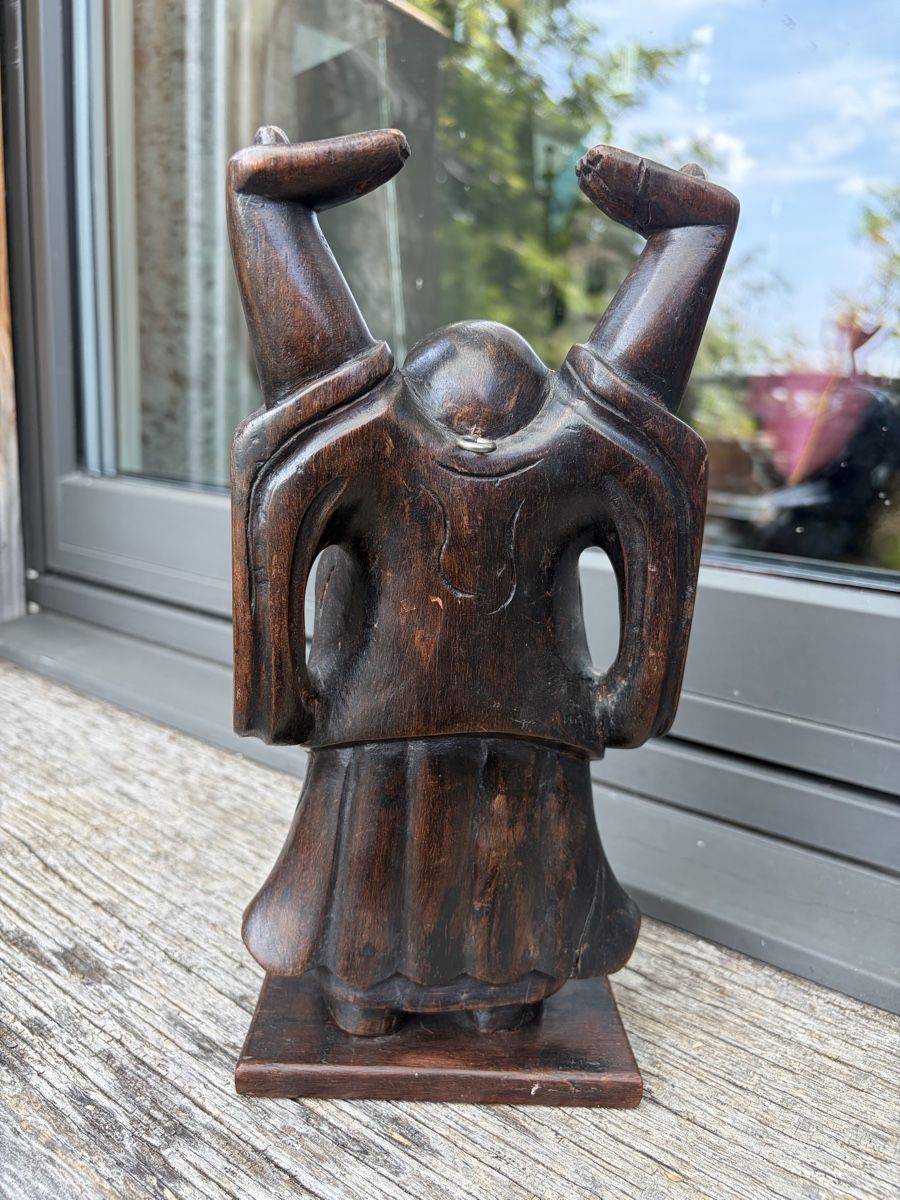 Statuette: Holzfigur lachender Buddha – Usato da Männedorf venduto da palladio 5