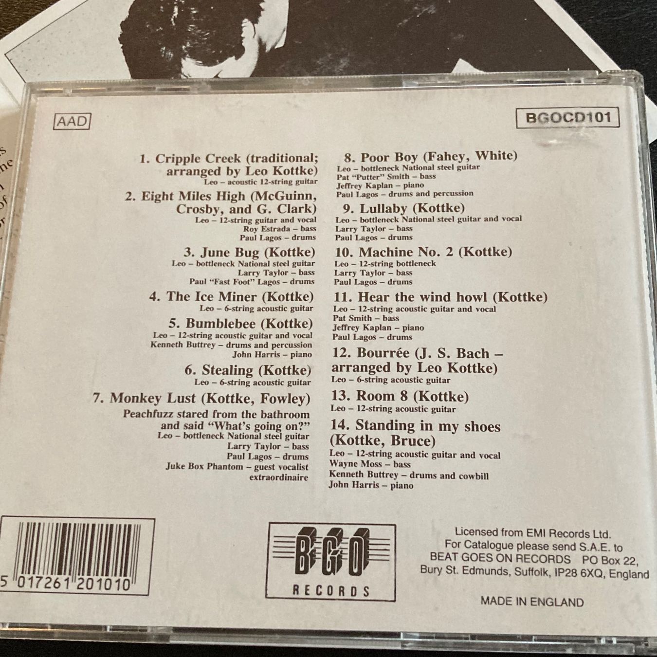 CD: Leo Kottke - Mudlark | American Primitivism – Usato da Bern venduto da Ntsamina 1