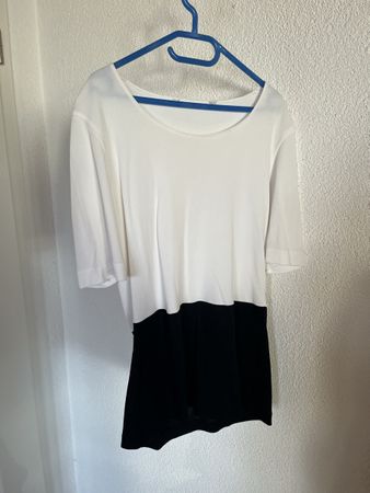 Elegantes Top Gr. 38 Viskose , schwarz weiß